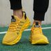 Men Comfortable Unisex Sneaks Breathable Couple Running Shoes Women Tennis Sports Shoe Size 37-47 Yellow Walking_desvips.com
