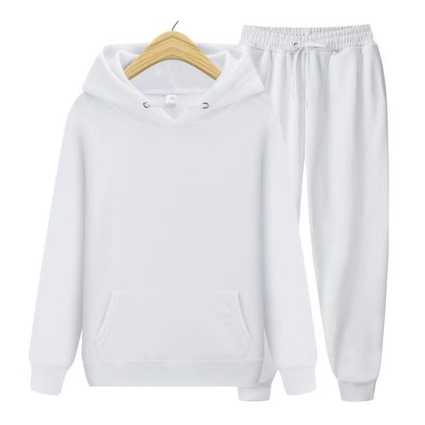 2025 New Men's Autumn/Winter Collection Solid Color Hoodie+Pants Two Piece Fashion Casual Sports Set Size S-3XL_desvips.com