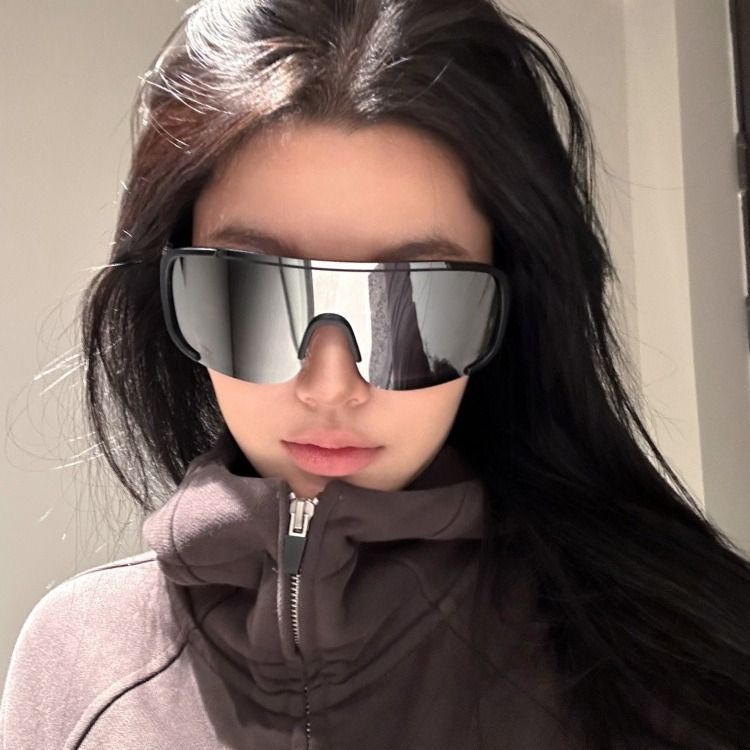 New Oversized Frame Slimming Outdoor Cycling Mountaineering Skiing Windproof Goggles Sun Protection Sports Sunglasses_desvips.com