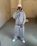 2025 European And American Street Fashion Hip-Hop Zipper Cardigan Loose Printed Sports Set_desvips.com