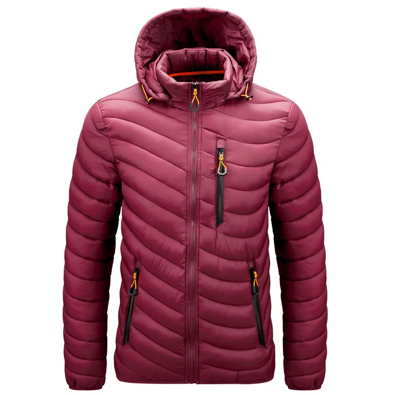 Mens Lightweight Puffer Jacket Hooded Insulated Thermal Puffy Winter Heated Running Travle Casual Cotton Outdoor Coat_desvips.com