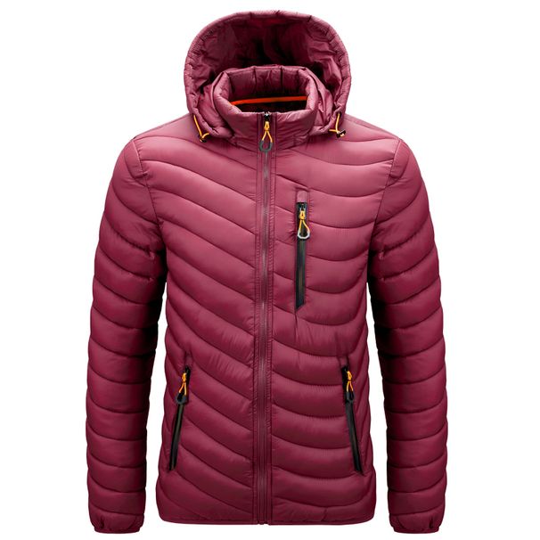 Mens Lightweight Puffer Jacket Hooded Insulated Thermal Puffy Winter Heated Running Travle Casual Cotton Outdoor Coat_desvips.com