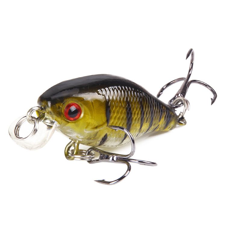 Lure Bait Rock Fat Man 4cm/4.6g Black Three Hooks Plastic Simulation Fish Bait Hard Bait Bait Fishing Gear_desvips.com