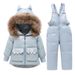 Boys Dinosaur Print Winter Puffer Jacket Set - Warm Thick Down Coat With Hood For Toddlers 1-6 Years (80-120cm) - Lightweight & Water-Resistant_desvips.com