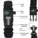 Outdoor Braided Bracelet Survival Whistle Blade Flint Large Compass Seven-Core Paracord_desvips.com