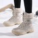 Women's Faux Fur Snow Boots - Waterproof Slip Resistant Winter Shoes_desvips.com