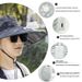 Rechargeable Fisherman With Fan, Wide Brim Outdoor Casual Men, Beach Sun Protection Hat For Summer_desvips.com