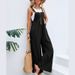 Women"s Solid Color Casual Strappy Jumpsuits _desvips.com