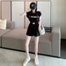 Fashionable Women's Summer Outfit 2026 New Style: Backless Short-sleeve T-shirt Two-piece Set With Sporty Casual_desvips.com