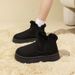 Snow Boots Women's 2025 New Velvet Winter Fashion One-pedal Short Boots Cotton Shoes_desvips.com