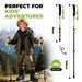 Qunature 1/2 Pcs Children's Hiking Poles Aluminum Trekking Poles Adjustable Poles_desvips.com
