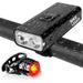 Dual T6 Strong Light Long Range With Electric Display Outdoor Riding Light Large Capacity Bicycle USB Charging Headlight_desvips.com