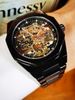 Forsining Silver Automatic Watch Men 3D Diamond Dial Irregular Tourbillon Skeleton Mechanical Wristwatches Luminous_desvips.com