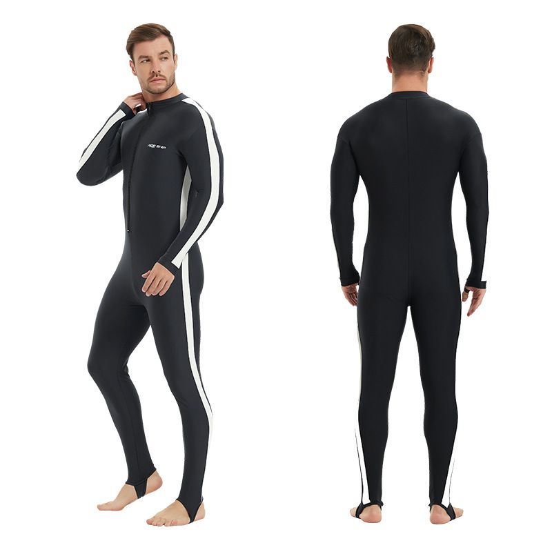 Lycra Diving For Men, Thin Quick-Dry Swimsuit, One-Piece Waterproof Snorkeling Surfing Ice-Feel Sun_desvips.com