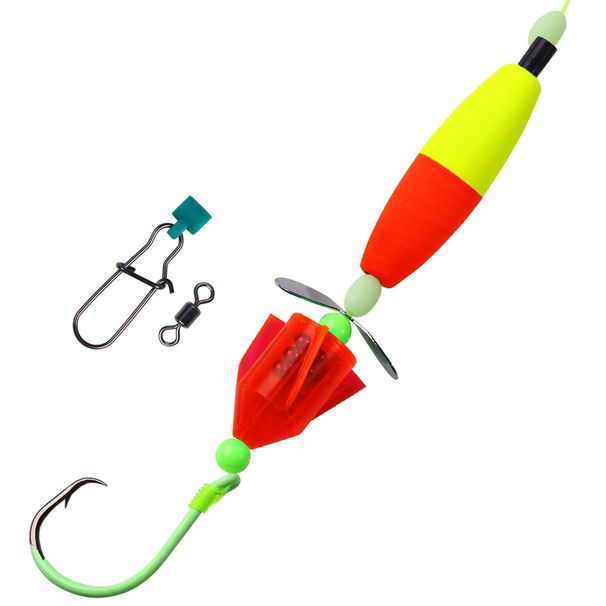 5pcs/bag Circle Hooks For Catfish Float Rig Santee Rig With Fishing Rattles Santee Rig For Peg Floats Catfish_desvips.com