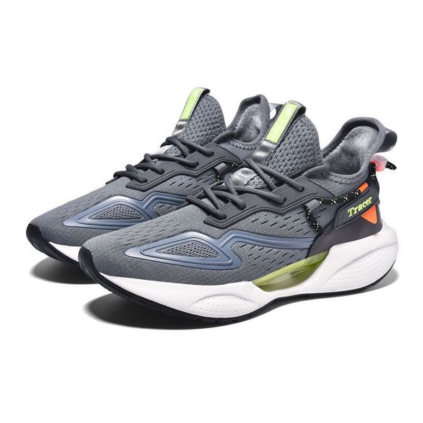Flying Weaving Running 2024 New Korean Fashion Breathable Trendy Men's Sports With Low Top Lacing Casual Shoes For Men_desvips.com