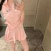 TB Academy Style Puppy Embroidery Fashion For Women Sleeveless Polo Knit Top + Pleated Skirt Chic Two-Piece Set_desvips.com