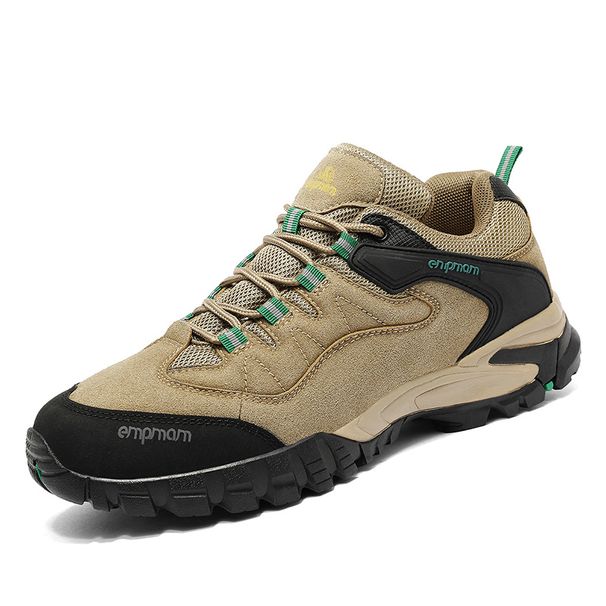 Casual Sneakers Low-top Lace-up Durable Breathable Hiking Shock-absorbing Outdoor Lightweight Sports Shoes Men_desvips.com