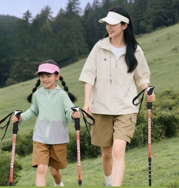 Aluminum Alloy High-quality Poles Children Parents, Lightweight And Labor-saving, With External Lock Adjustment For_desvips.com