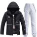 001 New Set For Men Women Couples Snowboard And Jacket Pants Warm Thickened Korean Style Ski Suit_desvips.com