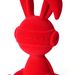Luxurious Lucky Bear High-End Gaming Figurine, Table, Wine Cabinet, Entryway Decorative Ornament, Flocked Red Rabbit_desvips.com