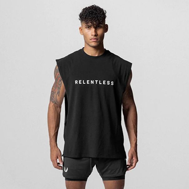 Summer Quick-Dry Sports Vest For Men, American-Style Loose Round-Neck Sleeveless T-Shirt, Outdoor Running Training_desvips.com