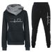 Women's Clothing Women's sweater suit, hoodie, two piece set, electrocardiogram, love map, trendy new style, women's trousers, long sleeves_desvips.com