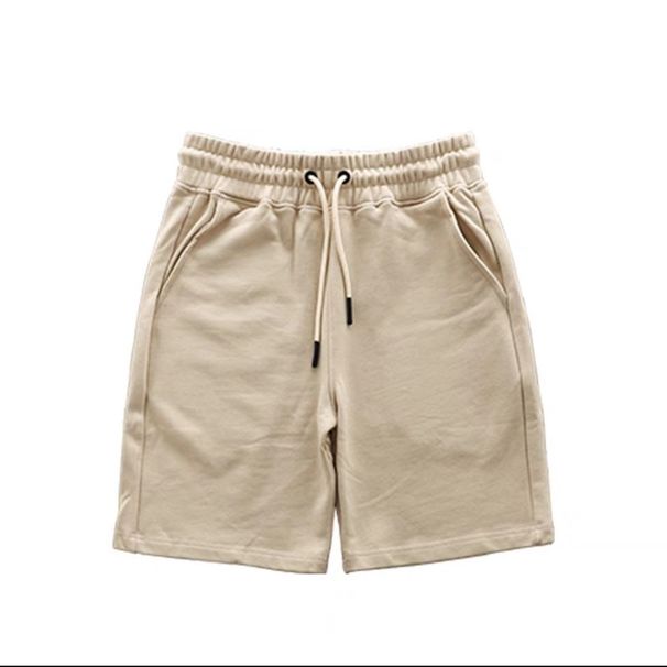 360G Heavyweight Terry Cotton Shorts For Men, Summer Loose Fit Sports Japanese Style Solid Color Knee-Length Pants,_desvips.com