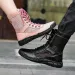 Summer Mesh Couples Womens Pink Boot Breathable Mens Ankle Boots Fashion Casual High Top Shoes Men Big Size 48 250530_desvips.com