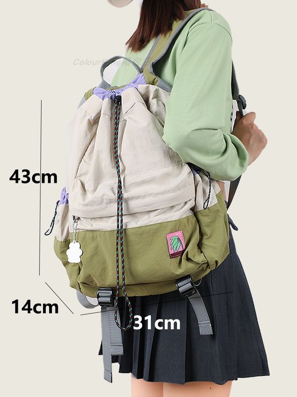 Women's Drawstring Waterproof Sports On Foot Outdoor Backpack_desvips.com