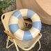 Manufacturer Wholesale Children's Plaid Swimming Inflatable Baby Underarm Ring, Popular Retro Maple Leaf Thickened Model_desvips.com