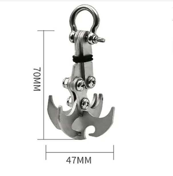 Folding Gravity Grab Outdoor Rock Climbing Rescue Claw Survival Mountaineering Hook Tool Multifunctional Stainless Steel_desvips.com