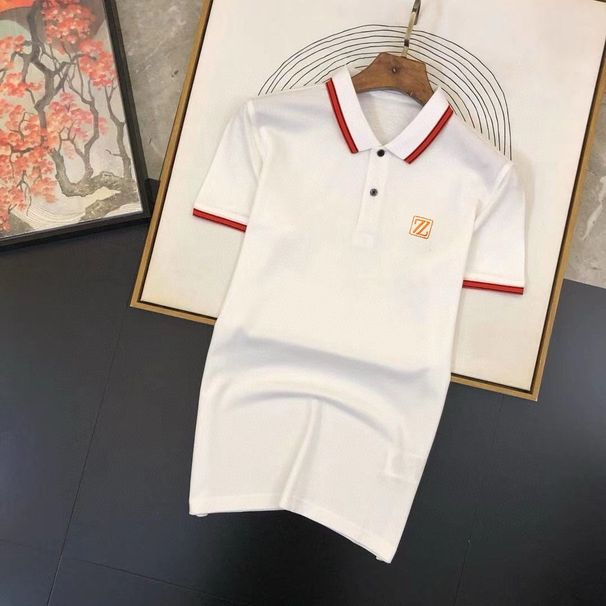 Embroidered High-End Men's Short Sleeve Polo Shirt New Business Casual Luxury Turn-Down Collar Spring Autumn Top T_desvips.com