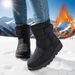 Women's Winter Snow Boots With Fleece Lining, Mid-Calf Height, PU Anti-Slip Sole, Waterproof & Warm, Plus Sizes Available (36-45 EU)_desvips.com