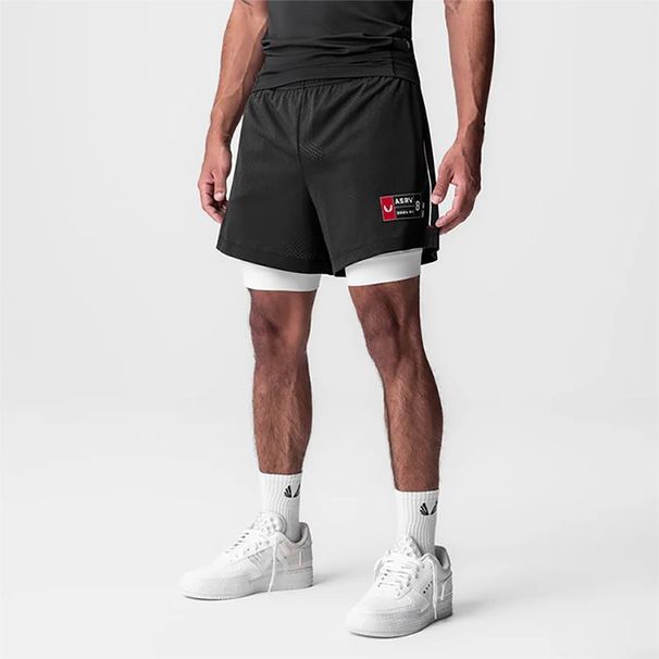 2025 Summer Men's Shorts: American Style Two-Piece Sports Shorts With Multiple Pockets For Casual Running_desvips.com