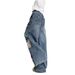 Cute Cartoon Patchwork Wide Leg Jeans For Women, High Waist Loose Baggy Denim Pants, 90s Streetwear Casual Trousers For Everyday & Vacatio Jeans Donna_desvips.com