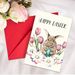 New Greeting Card Et Colored Egg Rabbit, Folded In Half With Envelope For Leaving Meage And Bleing, Eater_desvips.com