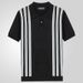 Men's Clothing Summer Short Sleeve Knitwear Black Striped Business Casual Polo Shirts_desvips.com
