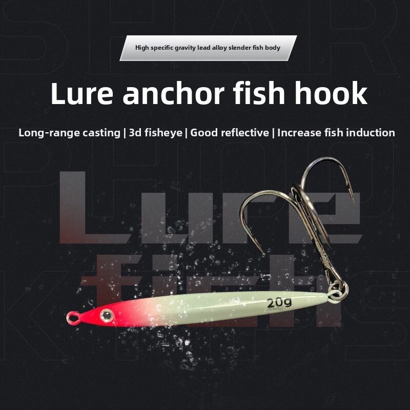 Casting Outdoor Exploration Pond Fish Large Lure Gear Fishing Luminous Anchor Hook Slim Long_desvips.com