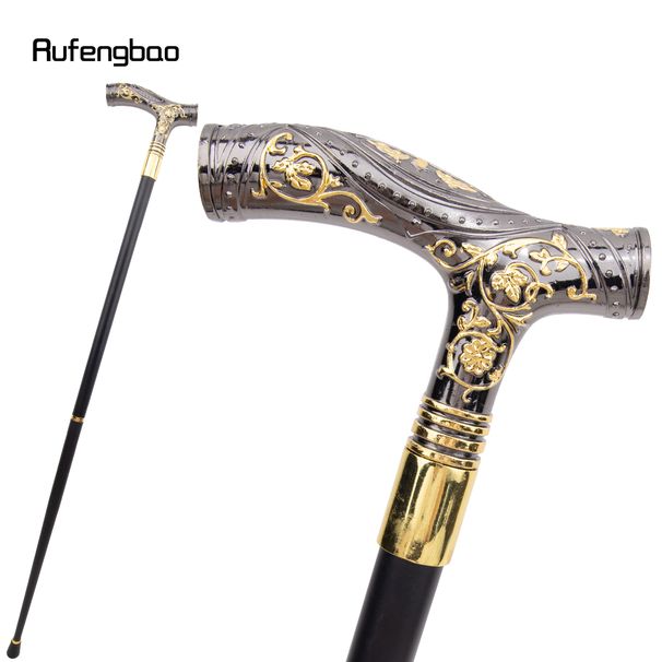 Golden Black Luxury Flower Handle Decorative Stick Costume Parties Cane Halloween For Cosplay And Parties, For Cosplay & Party_desvips.com