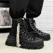 Vintage Canvas Sneakers High Top Boots Classic Man Oxford Shoes Height Increasing Chunky Fashion Casual Outdoor Designer_desvips.com