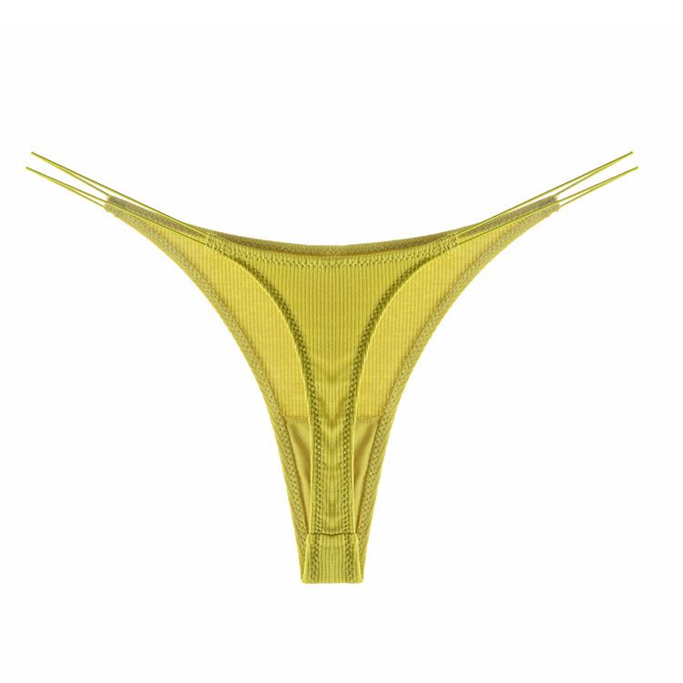 Premium Lycra Fine Thread Cotton Women's Sexy T-Pants Thin Strap Comfortable Breathable Thong Bikini Sports Underwear_desvips.com