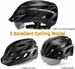 ROCKBROS Bicycle Helmet, a protective helmet for teenagers and adults, with a visor_desvips.com