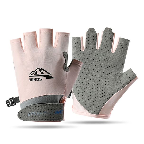 Wholesale Fishing Gloves With Two Open Fingers, Quick-drying, Sun-protective, Breathable, Non-slip, Suitable Cycling_desvips.com