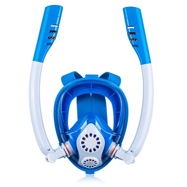 New snorkeling Sanbao swimming snorkeling mask for children Full face double tube silicone snorkeling mask_desvips.com