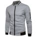 Season New Men's Zipper Sweatshirt Casual Loose Sports Cardigan Long Sleeve Solid Color Baseball Jacket_desvips.com