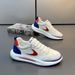 2025 New Couple Ice Silk Surface Running Lightweight Comfortable Mesh Breathable Sports Men's Shoes Thick Sole White_desvips.com