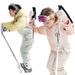 Winter Children's Suit Boys Girls One-piece Set Toddler Windproof Waterproof Warm Thickened Ski Jacket And Pants_desvips.com