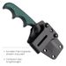CRKT Minimalist Bowie Outdoor Fixed Blade Knife With Sheath In Green, Model 2387_desvips.com