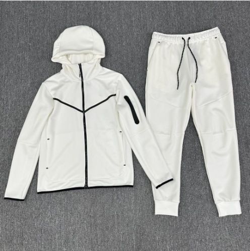 Hooded Zippered Sweater For Men's Spring And Autumn New Sportswear, Casual Coat, Small Footguard Pants Two-piece Set_desvips.com